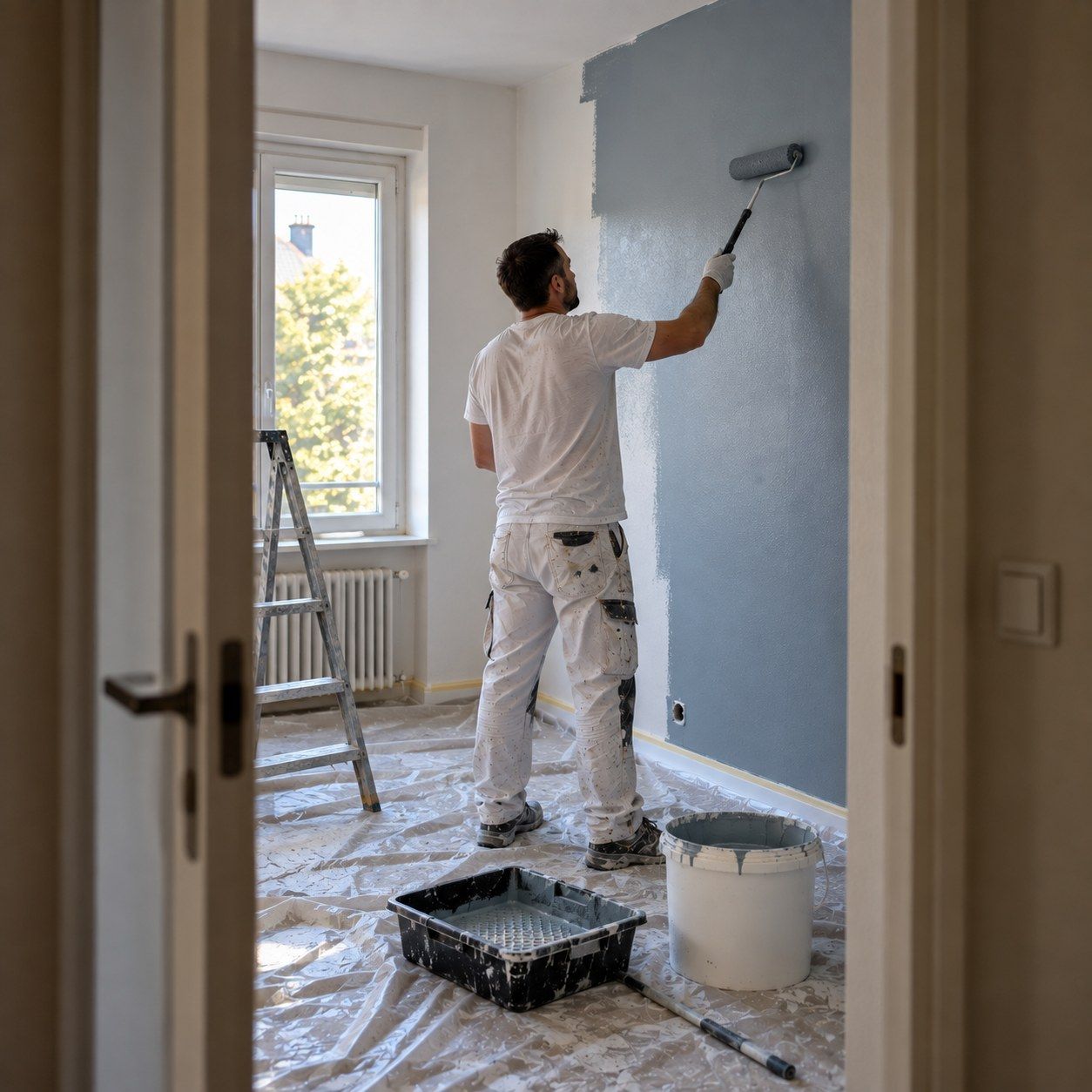 EI Rais Renov, peinture intérieure à Canteleu